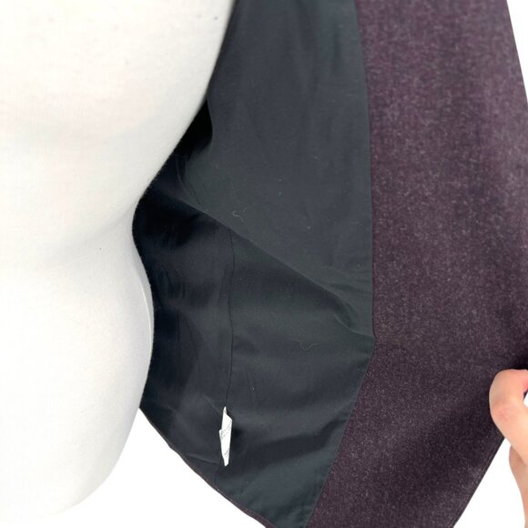Theory Andorie Virgin Wool Tailored Two Button Blazer Dark Plum Burgundy Size 6 - Picture 8 of 16